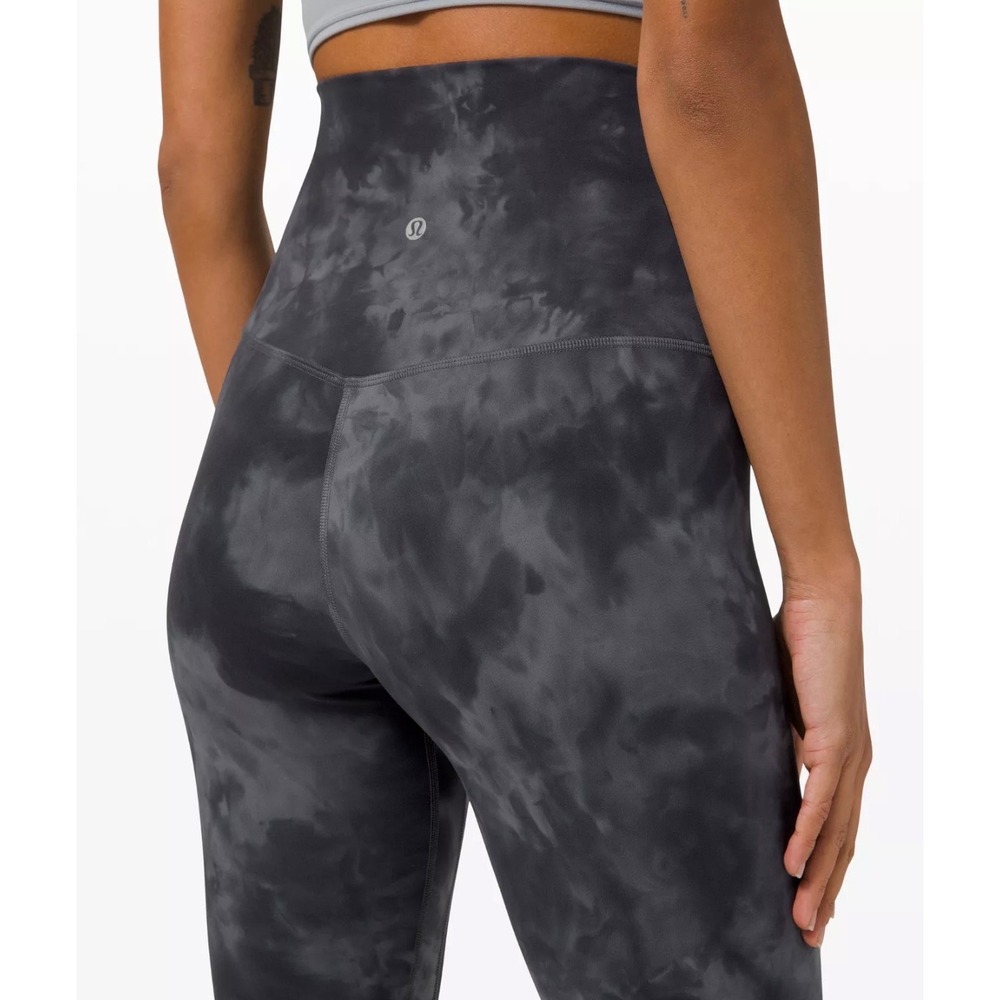 Lululemon Wunder Train HR Tight 25 Diamond Dye Graphite Grey Bronze Green Size 6